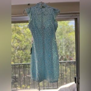 Beautiful Patterned Blue Dress